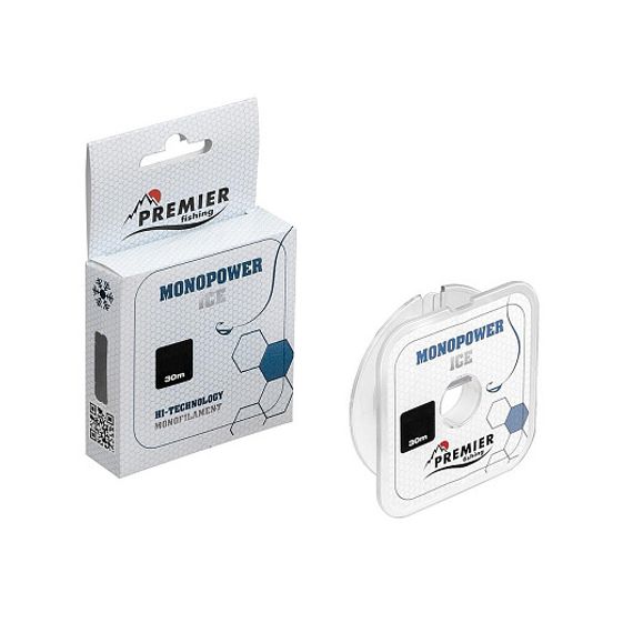 Леска MONOPOWER ICE 0,30mm/30m Clear Nylon (PR-MI-T-030-30) PREMIER fishing