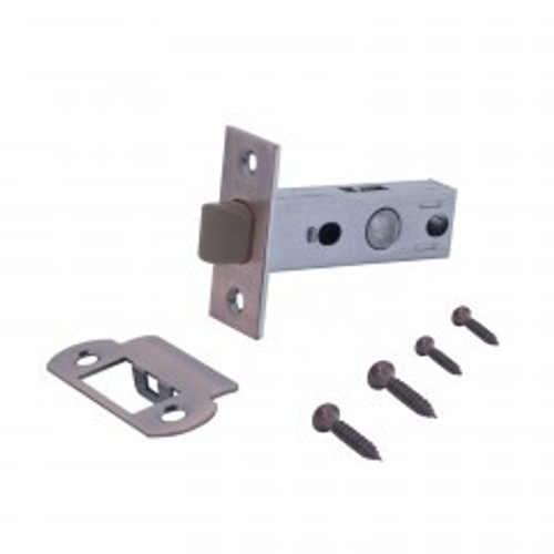 Защелка АЛЛЮР АРТ L45-8 P AC ст.медь,пластик, торц.планка 25мм б/ручек  /12329