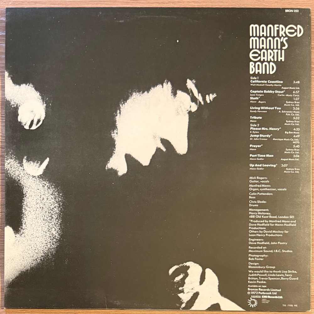 Manfred Mann's Earth Band – Manfred Mann's Earth Band (Англия 1977г.) Т