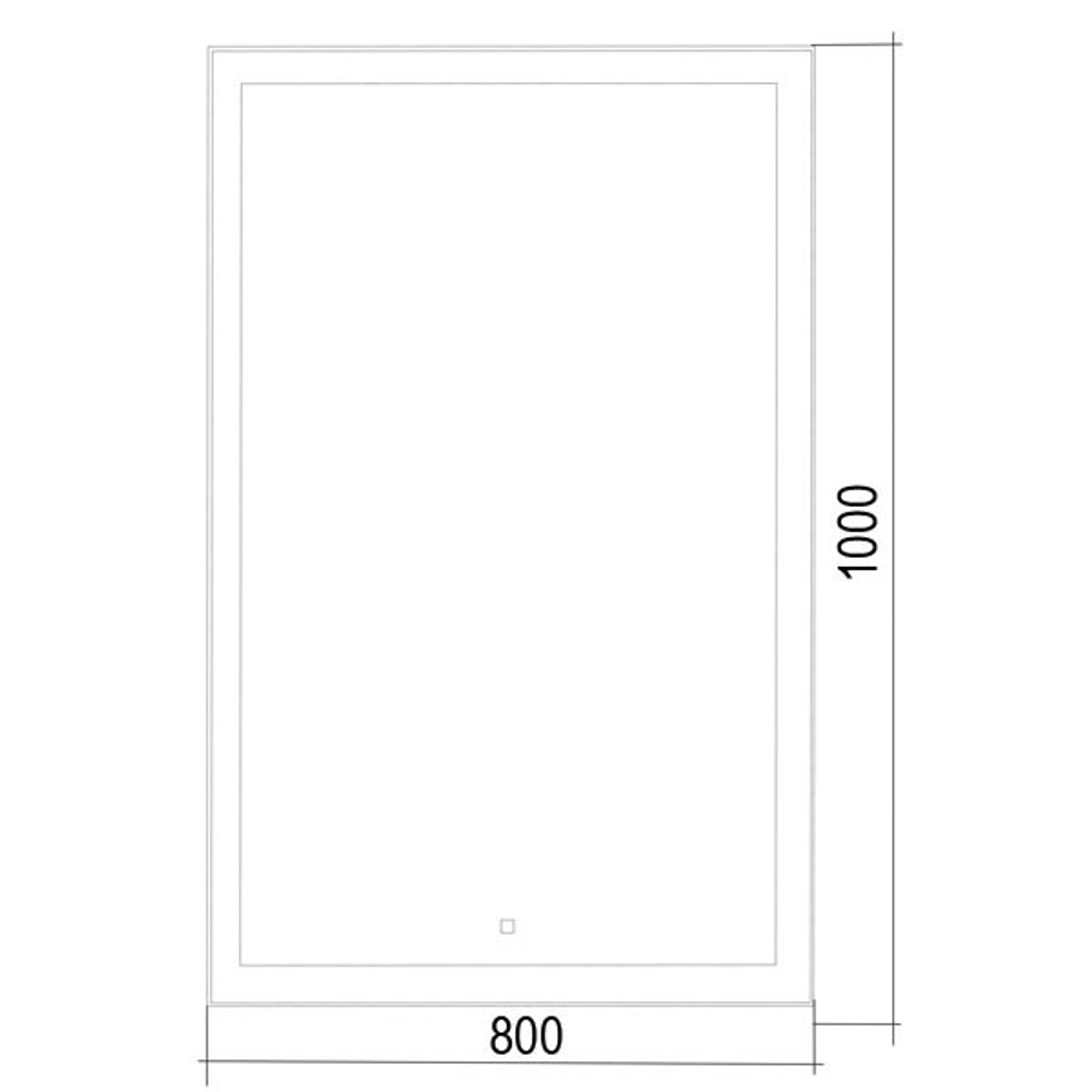 Зеркало Azario Сантана-2 80 см LED-00002320 с подсветкой