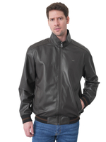 KHIMEONE Мужская кожаная демисезонная куртка (натуральная кожа наппа)