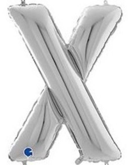 Буква "Х" серебро 65 см