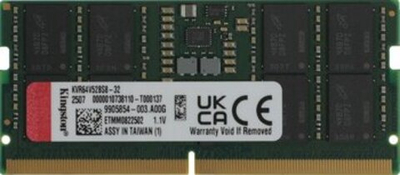 Оперативная память KINGSTON ValueRAM DDR5 32GB 6400MHz CL52 UDIMM Non-ECC KVR64V52BS8-32