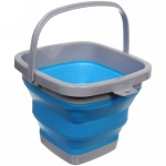Ведро складное квадратное 5л 24х20см синее