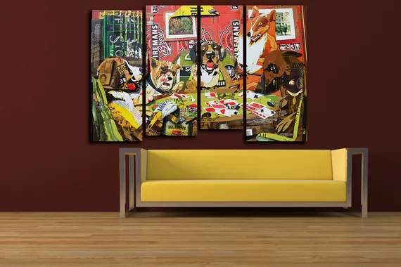 Модульная картина "Животный азарт"