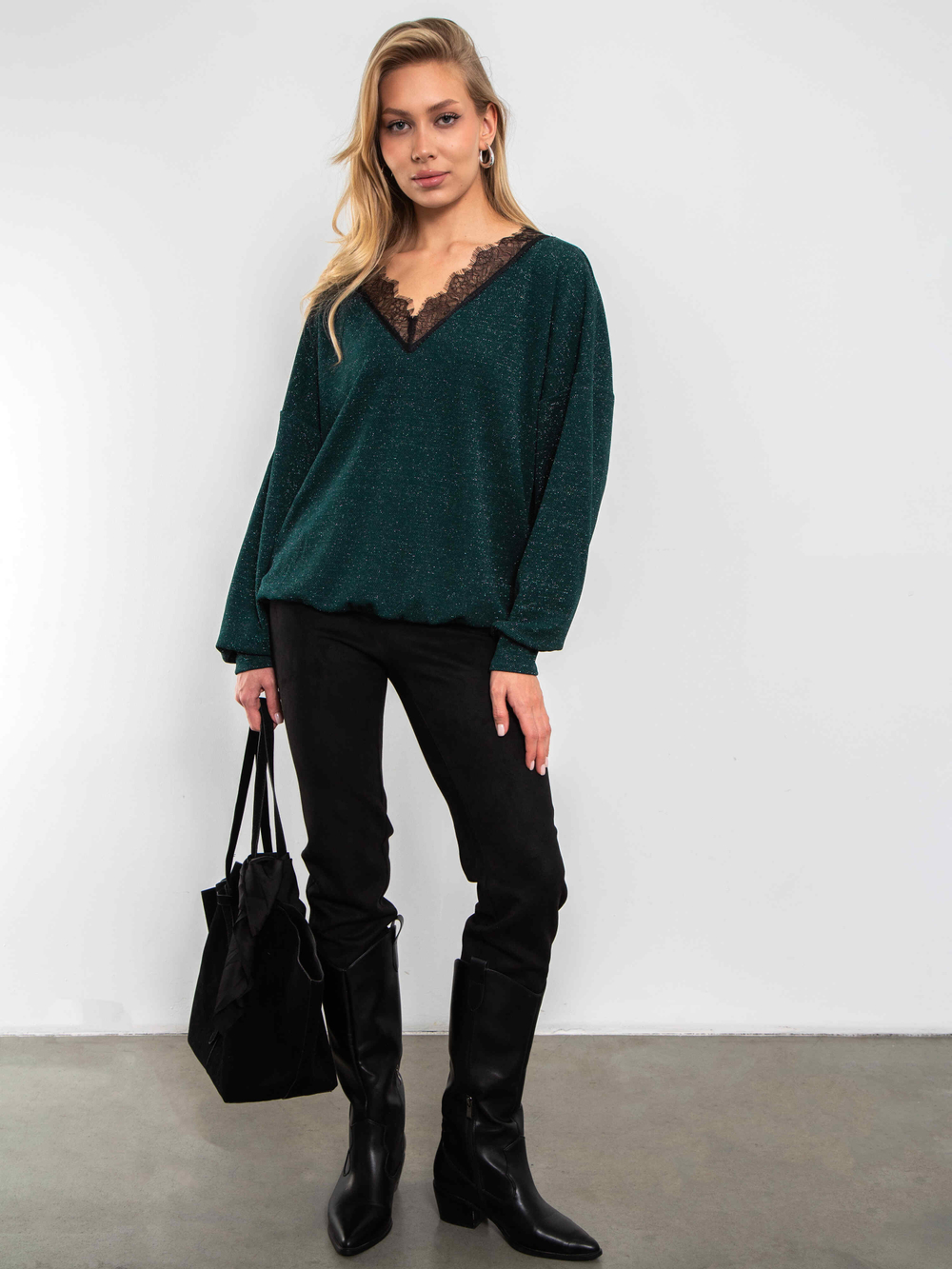 Джемпер Блеск (зеленый с люрексом)