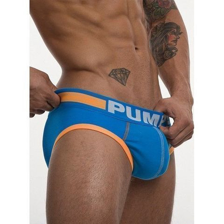 Мужские трусы брифы синие Pump Orange- Blue Brief H69-9