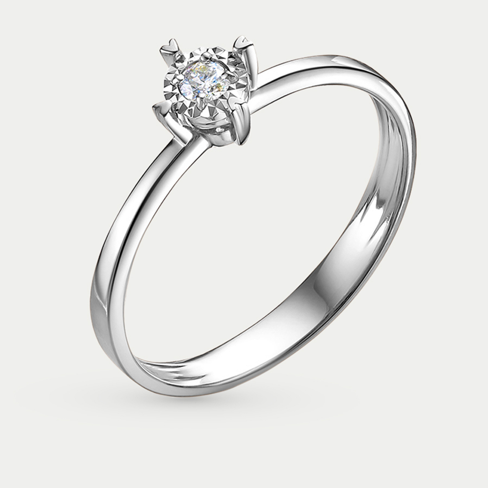 Помолвочное кольцо для женщин из белого золота 585 пробы с бриллиантом (арт. 11528-259-00-00)