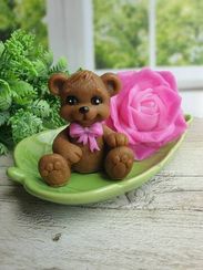 Sabun \ Мыло \ Soap 2-li dəst (Ayı və çiçək)