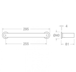 Вешало для полотенец 280мм RAMON SOLER TOAL01IC нержавеющая сталь