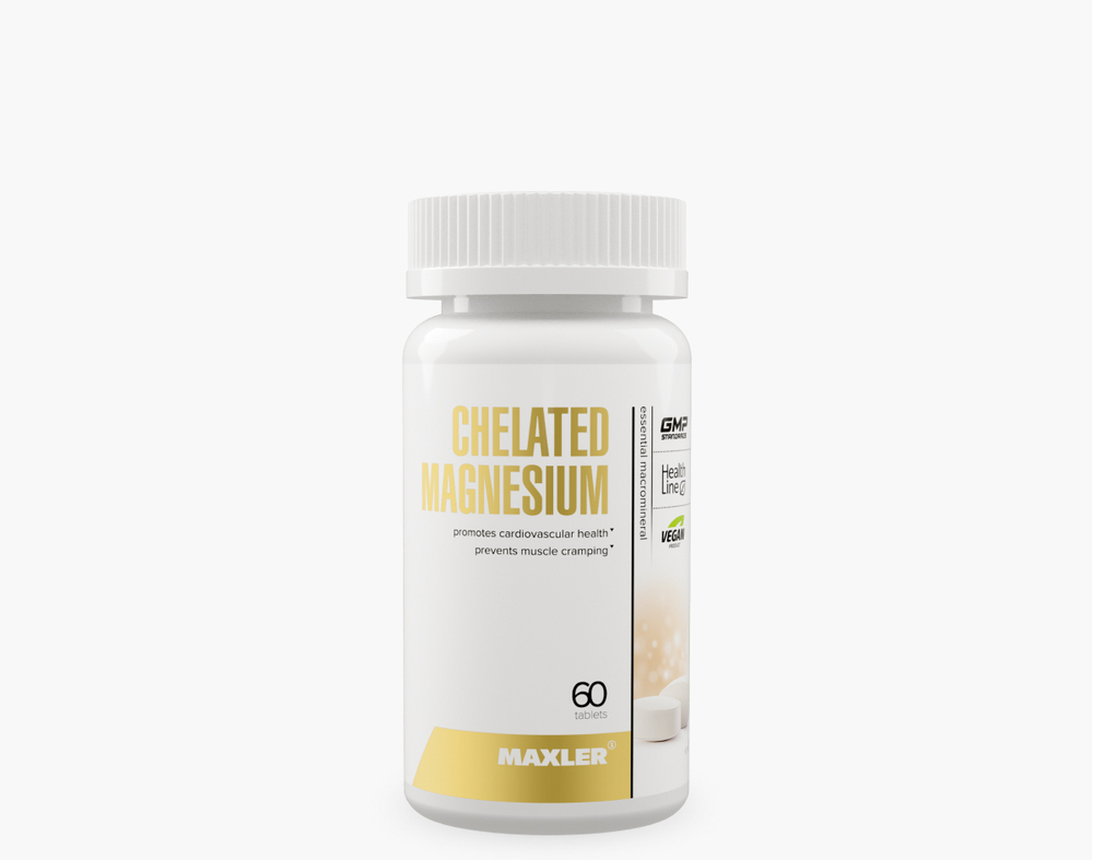 Maxler Chelated Magnesium (Bisglycinate Chelate form) 60 вегетарианских таблеток