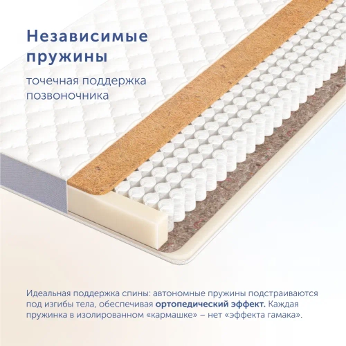 Детский матрас BuyCute, 11 см, 2 уровня жесткости, независимые пружины