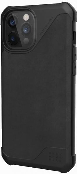 Чехол Uag Metropolis LT кожа для iPhone 12 Pro Max 6.7" черный (Black) 11236O118340