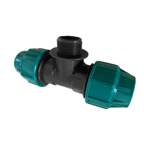 Тройник наружная резьба ПНД d25х1/2" РТП