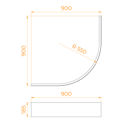 Экран для поддона RGW NP/STYLE (900x900)