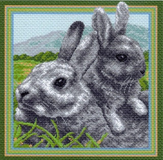 "Кролики"-1005 канва с рисунком