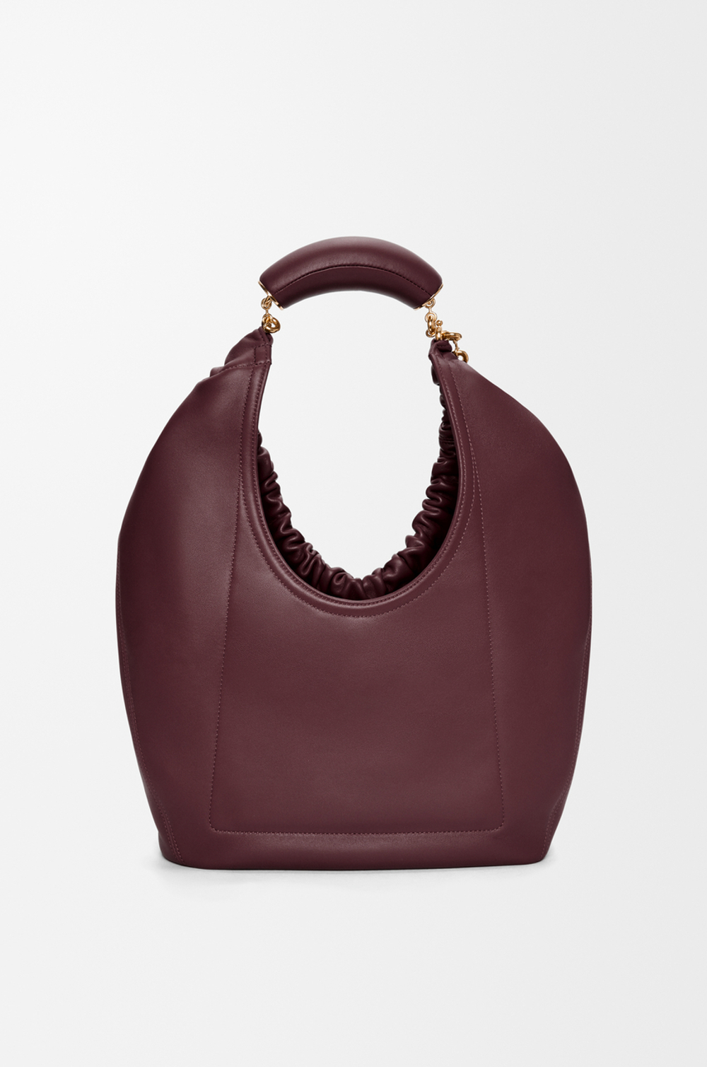 Loewe Средняя сумка-мешок Squeeze из мягкой кожи ягненка наппа, бургунди