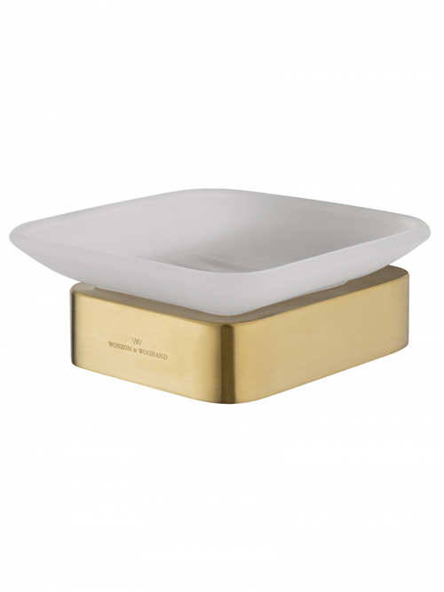 Мыльница с держателем WONZON & WOGHAND LOTTE, Брашированное золото (WW-8322-BG)
