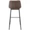 Барный стул Narro 66 см, коричневый на черных металлических ножках | Купить в Hallberg.ru