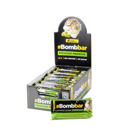 Батончик Бомббар Протеин 25% фисташковая меренга без сахара 40гр