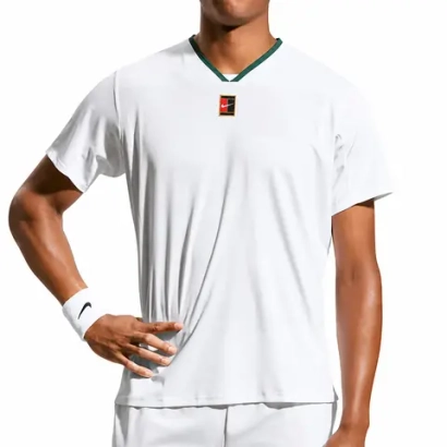 Теннисная футболка Nike Court Dri-Fit Advantage Slam - white/george green