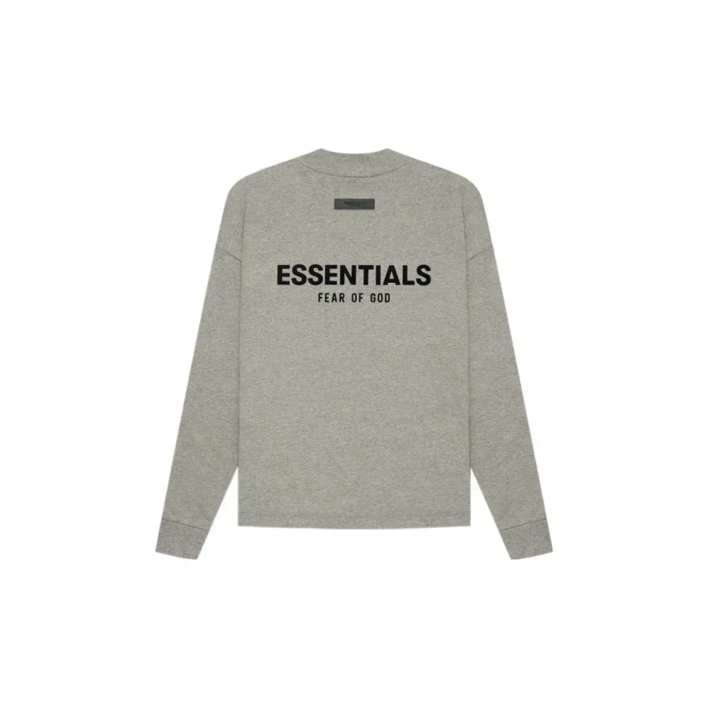 Fear of God Essentials SS22 Ls Tee Dark Oatmeal logo