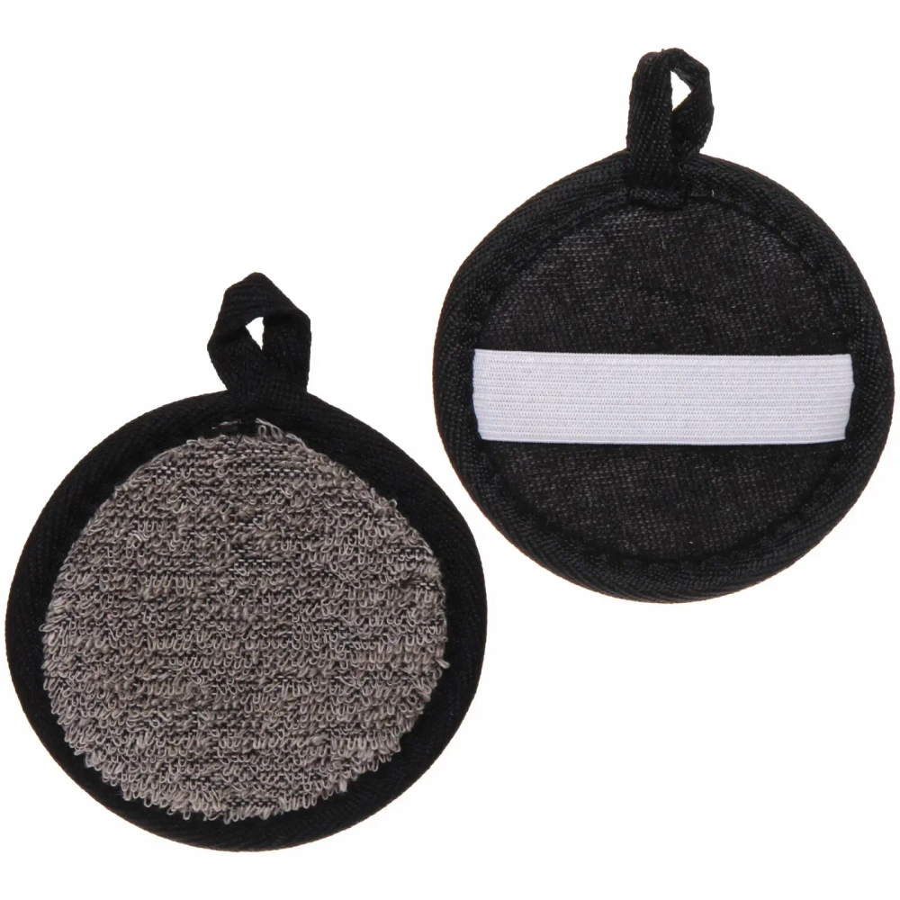 Мочалка для лица и тела «Ultramarine - Каскада», массажная, цвет черный, d-10см