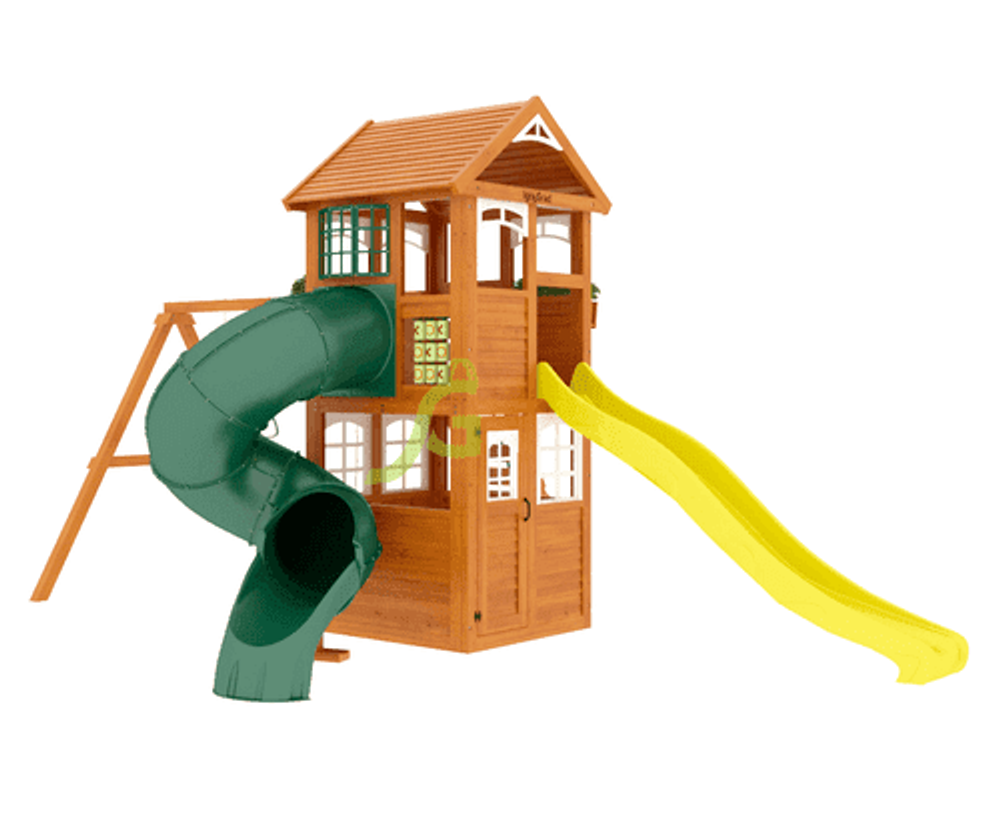 Детская площадка Клубный домик с трубой Luxe