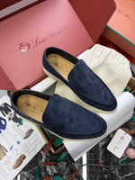 Лоферы Loro Piana вставка из кожи крокодила