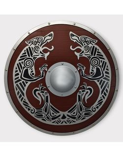 Nautical Щит викингов "Рагнар"круглый