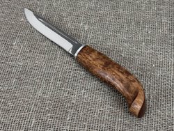 Финский нож Пуукко, сталь 95Х18, рукоять мореная карельская берёза