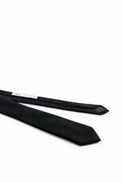 ZARA УЗКИЙ ГАЛСТУК ИЗ 100% ШЕЛКА, ЧЕРНЫЙ