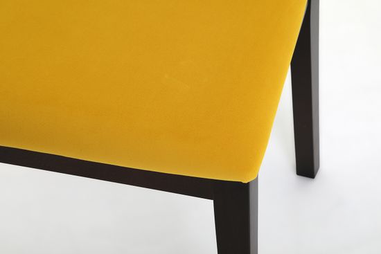 Стул Стенли (бук/тон 344 темный бук/ткань Prima yellow)