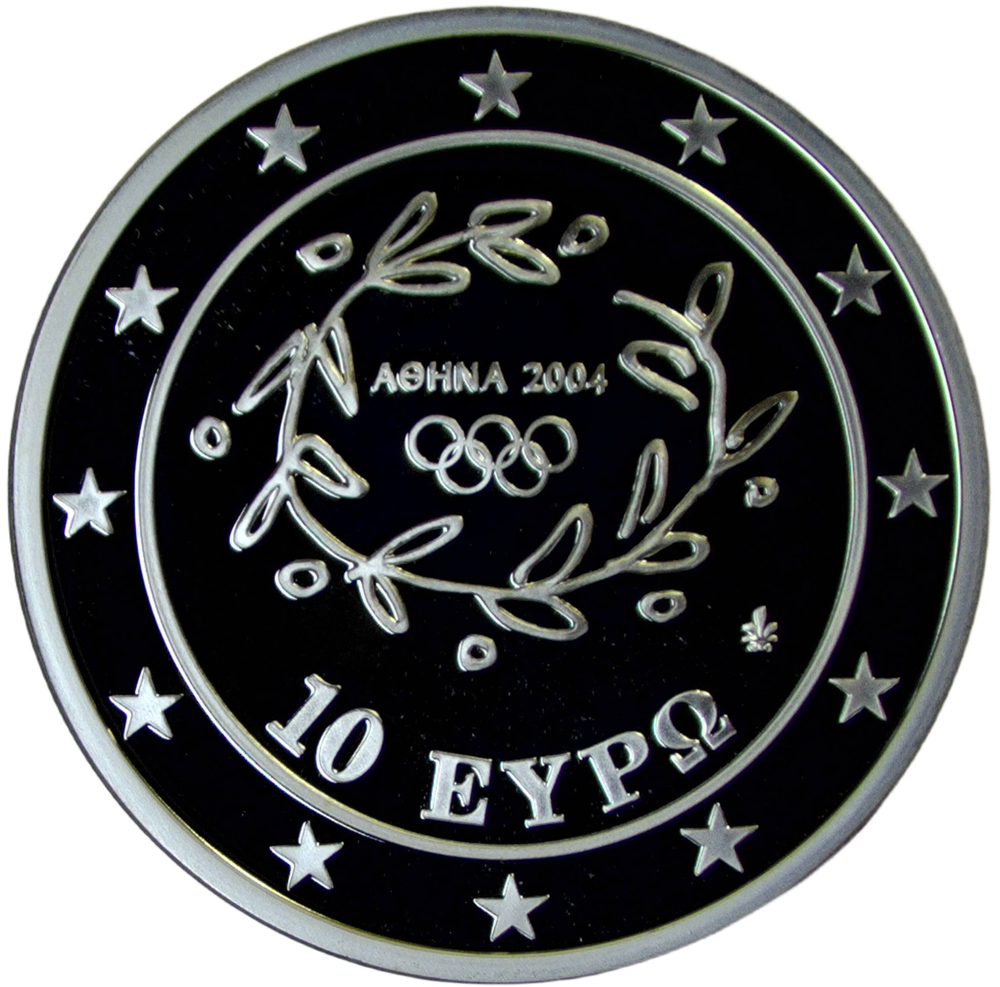 Греция 10 евро 2004 "XXVIII летние Олимпийские Игры, Афины 2004 - Конный спорт" (Proof)