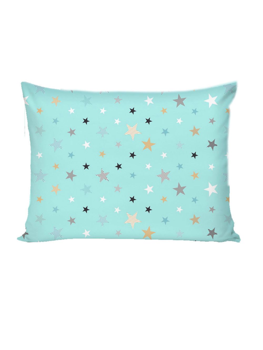 Постельное белье бязь Сказка "Звезды (мята)" Наволочка 50х70 см 1 шт Простынь 150x215 см  Пододеяльник 145х205см