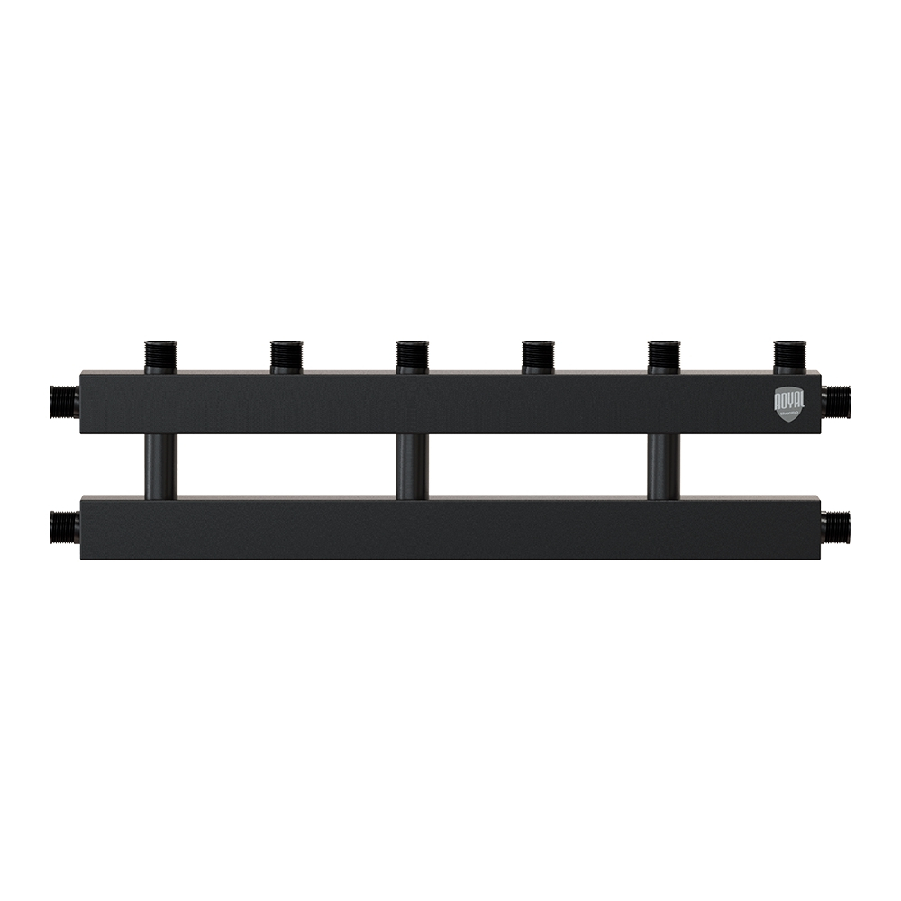 Коллектор Royal Thermo на 3 (4) отопительных контура, в комплекте с кронштейнами, 150 кВт