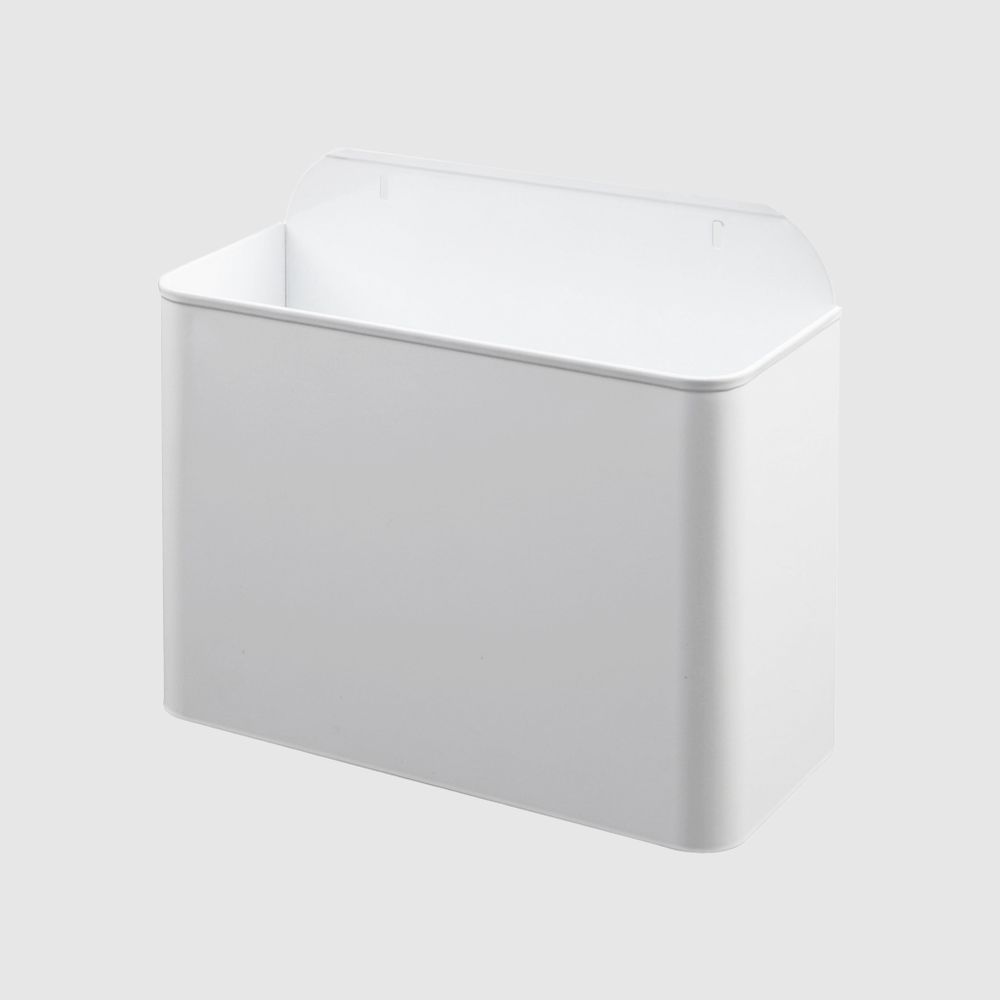 Контейнер для мусора настенный без крышки 11 л. нерж. сталь NOFER 14098.2.W белый