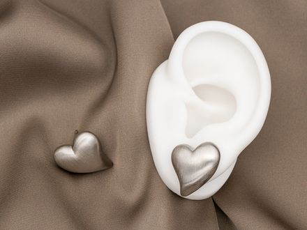 Серьги "Сердце. Винтаж" 18мм