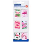 Закладки для книг МАГНИТНЫЕ, "FLAMINGO", набор 6 шт., 35x25 мм, BRAUBERG, 113165