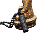 Подвеска Талисман Счастливая молитва обсидиан О-57