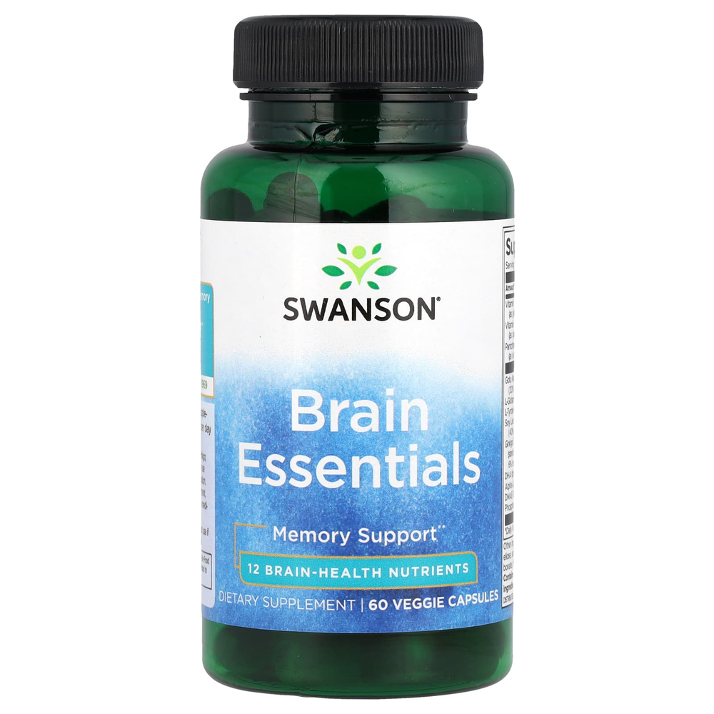 Swanson, Brain Essentials, 60 растительных капсул