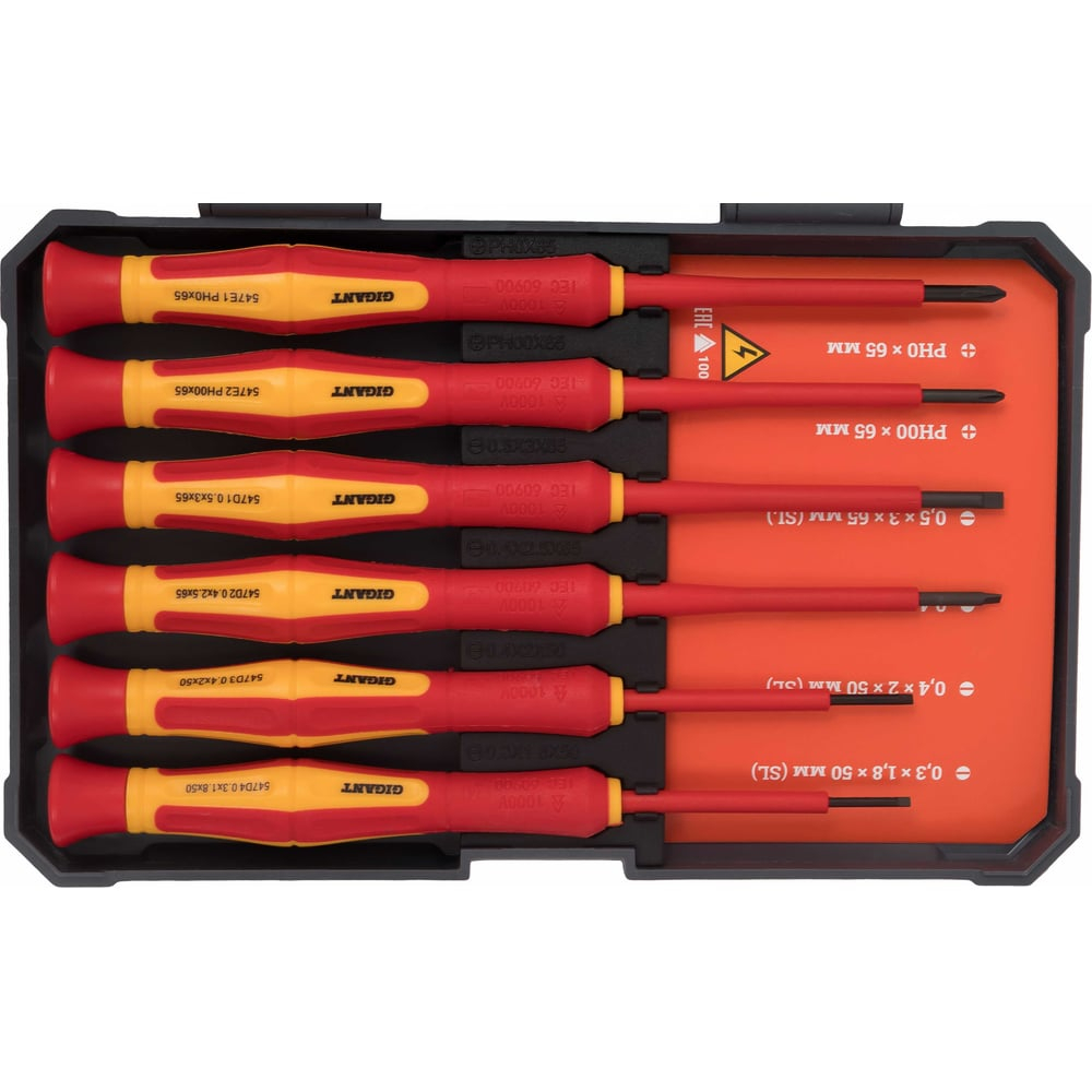 Набор диэлектрических отверток 6 шт Gigant GBSD-1