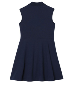 Платье для девочки теннисное Lacoste Girls’ Fit and Flare Stretch Piqué Polo - небесный