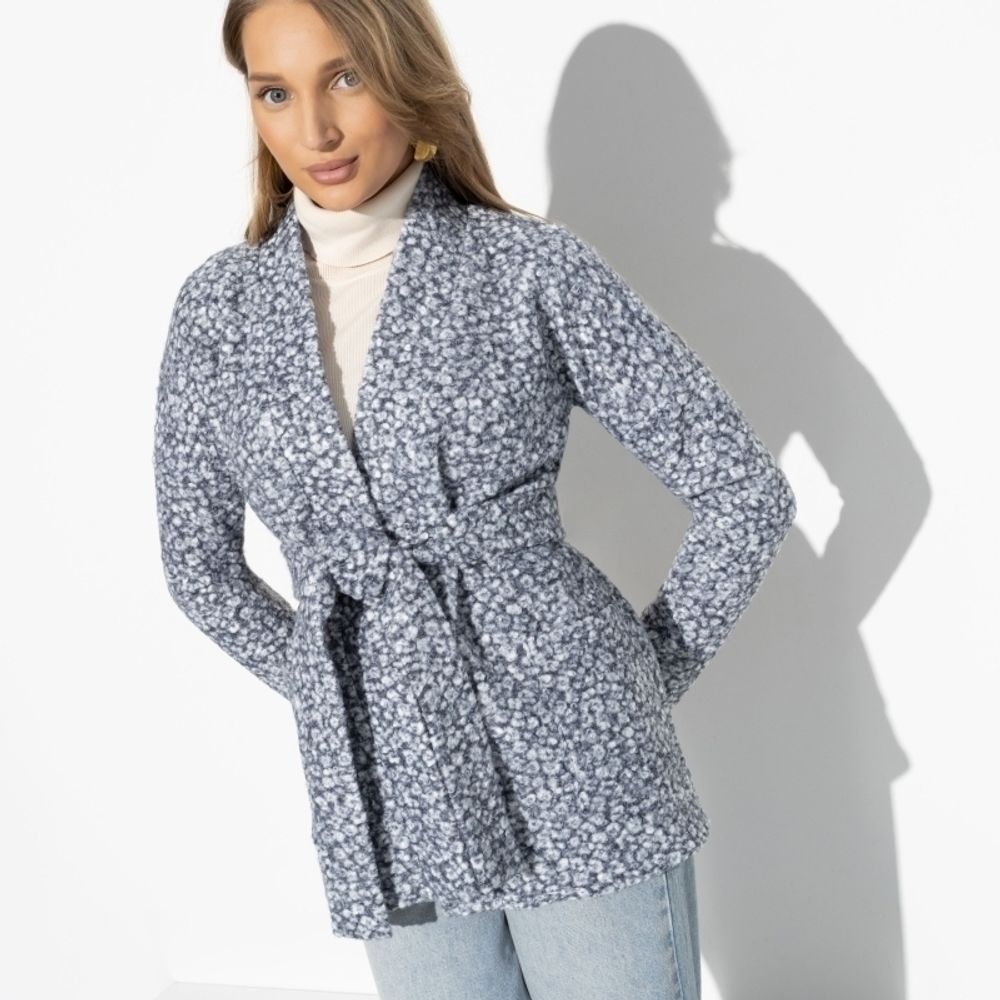 Кардиган Стиль без повода (грэй, с поясом) Charutti (Акция)