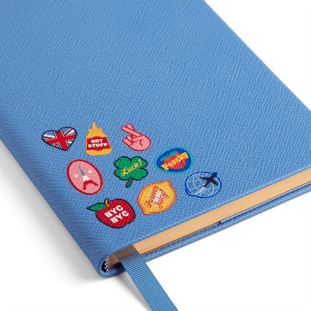 Smythson Блокнот Soho Notebook in Panama Stars Navy