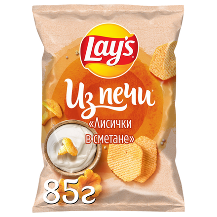 Чипсы картофельные LAY'S Из печи Лисички в сметане 85г