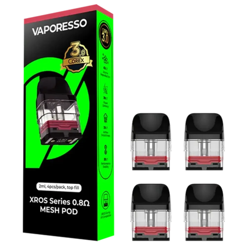 Vaporesso Corex 3.0 XROS Replacement Pods 2ml 0.8 Ohm (4шт)