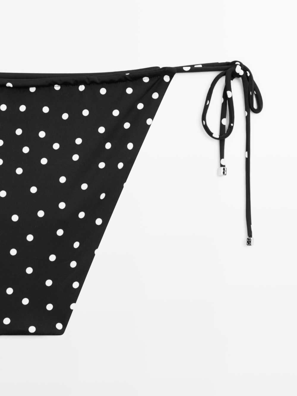 Massimo Dutti Плавки бикини в горошек, черный