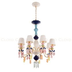 Люстра Cloyd LOTTIE-A C8 / Ø63 см- цветная керамика (арт.11044)