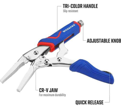 Зажимные клещи WORKPRO 230 мм, 9 дюймов, CR-V, с удлиненным захватом WP231076